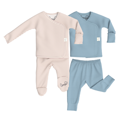 Baby Bundle - Berry Twist Footie + Ripple Two Piece