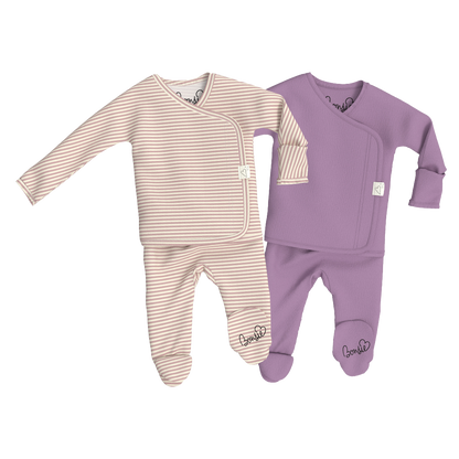 Baby Bundle Footie - Berry Twist + Fig Twin Pack