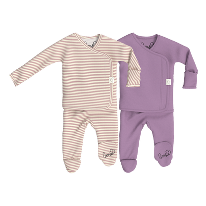 Baby Bundle Footie - Berry Twist + Fig Twin Pack