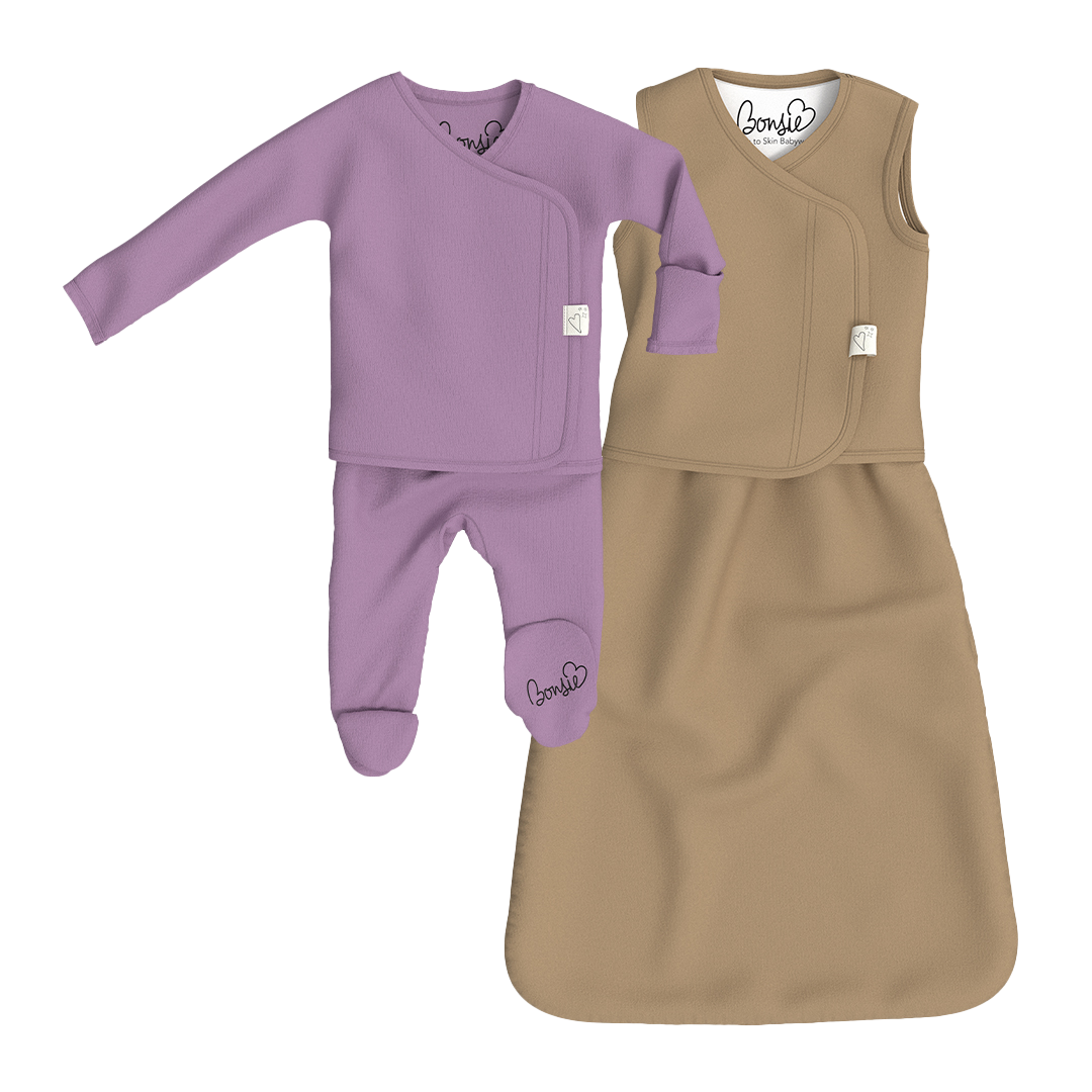 Cuddle Bundle - Mocha Cuddle Sack + Fig Footie