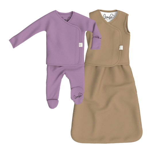 Cuddle Bundle - Mocha Cuddle Sack + Fig Footie