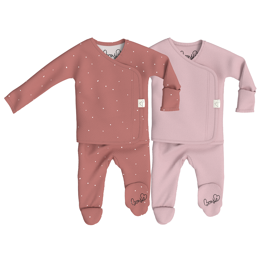 Baby Bundle Footie - Fig + Peony Twin Pack