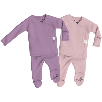 Baby Bundle Footie - Fig + Peony Twin Pack