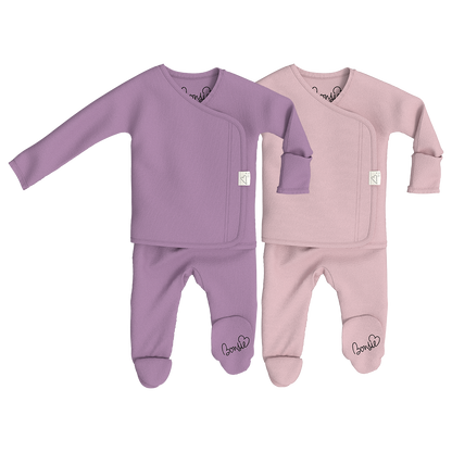 Baby Bundle Footie - Fig + Peony Twin Pack