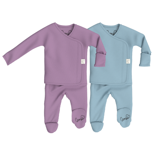 Baby Bundle Footie - Fig & Ripple Twin Pack