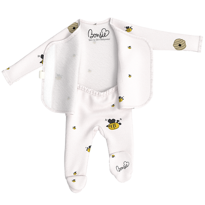 Baby Bundle - Bees & Honey Romper + Footie Twin Pack