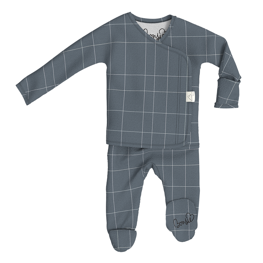 Baby Bundle Footie - Crisscross + Ink Twin Pack