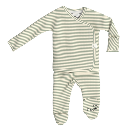 Baby Bundle Footie - Mint Twist + Avocado Twin Pack