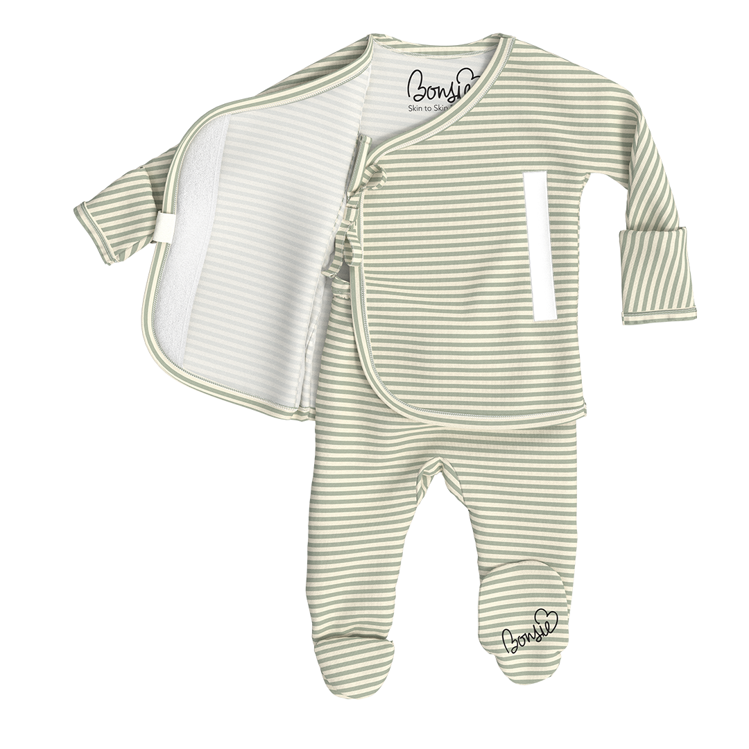 Baby Bundle Footie - Mint Twist + Avocado Twin Pack