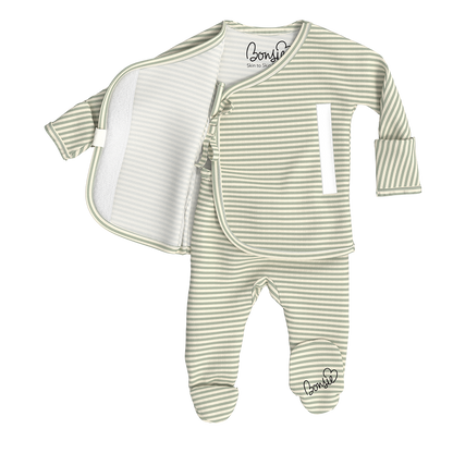 Baby Bundle Footie - Mint Twist + Avocado Twin Pack