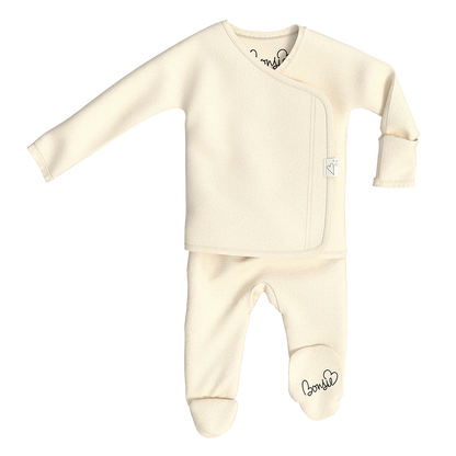 Baby Bundle Footie - Crisscross + Oat Twin Pack