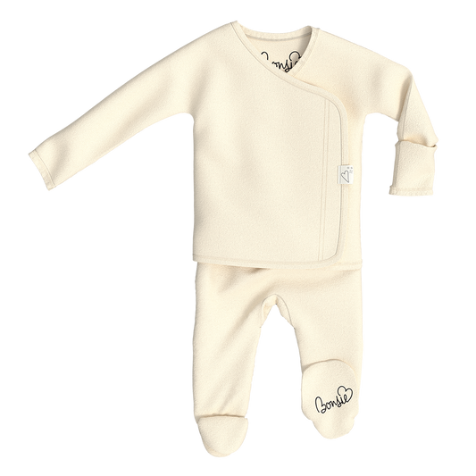 Baby Bundle Footie - Crisscross + Oat Twin Pack