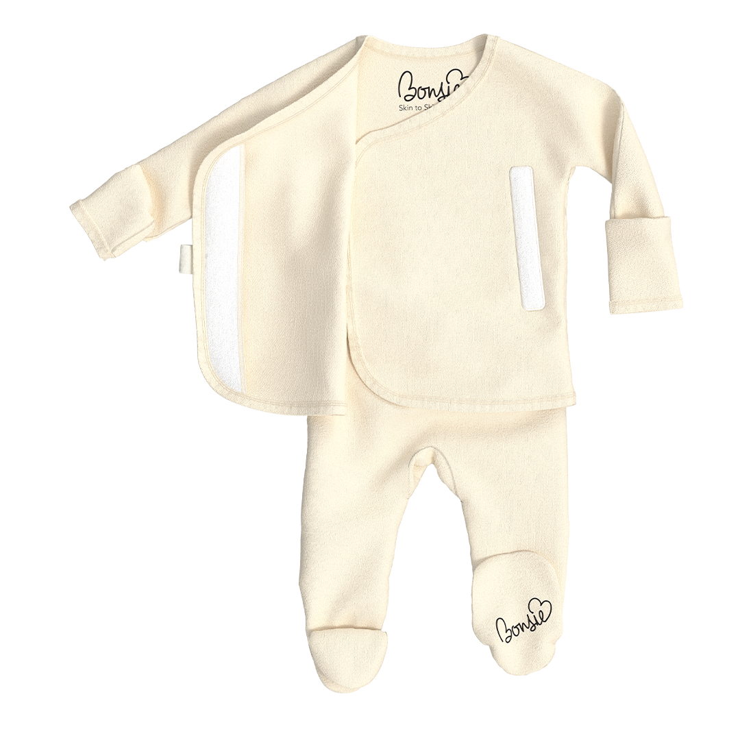 Baby Bundle Footie - Crisscross + Oat Twin Pack