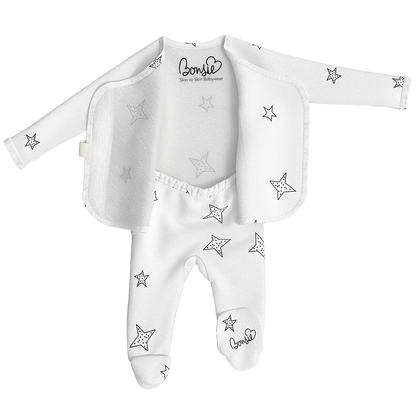 Baby Bundle Footie - Milk + Stars Twin Pack