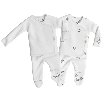 Baby Bundle Footie - Milk + Stars Twin Pack