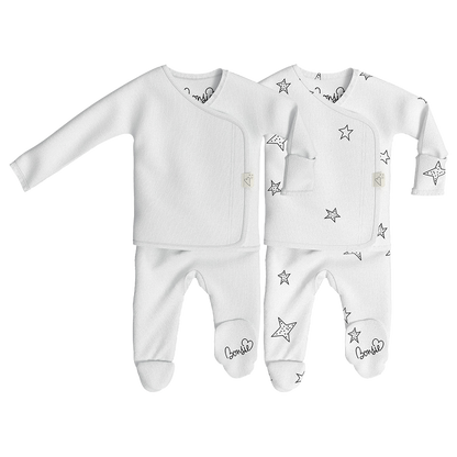 Baby Bundle Footie - Milk + Stars Twin Pack