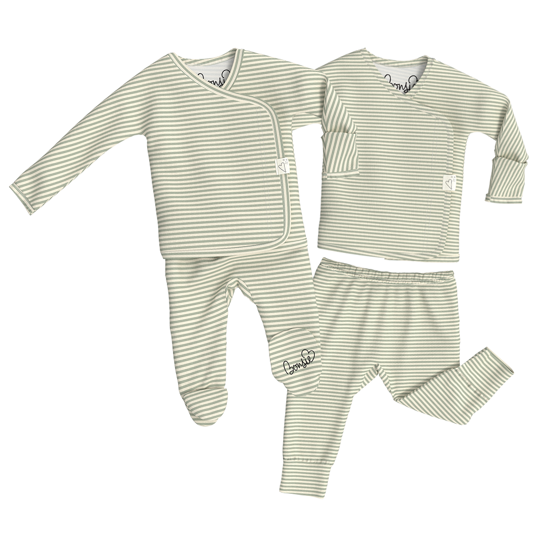 Baby Bundle - Mint Twist Footie + Two Piece