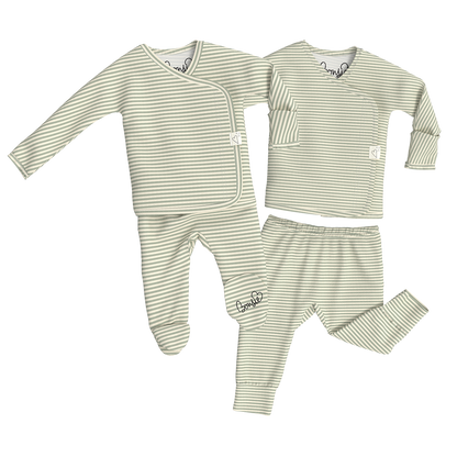 Baby Bundle - Mint Twist Footie + Two Piece