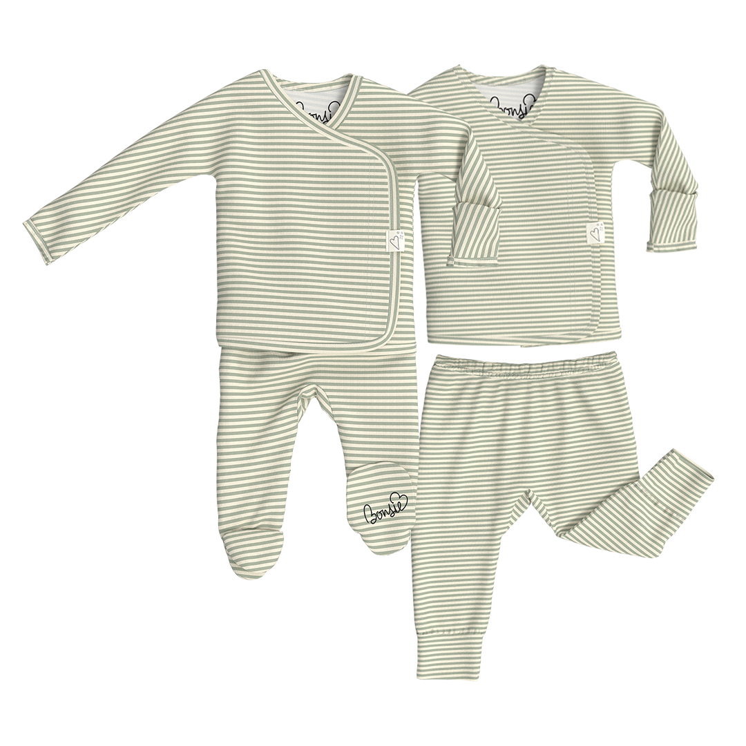 Baby Bundle - Mint Twist Footie + Two Piece