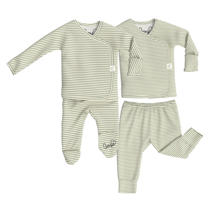 Baby Bundle - Mint Twist Footie + Two Piece