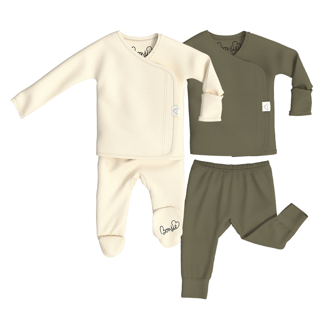 Baby Bundle - Oat Footie + Oliveyou Two Piece