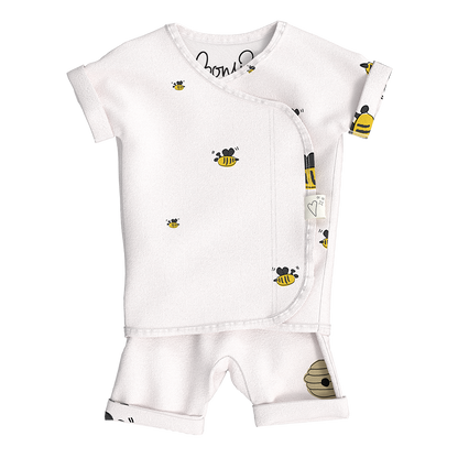 Baby Bundle - Bees & Honey Romper + Footie Twin Pack