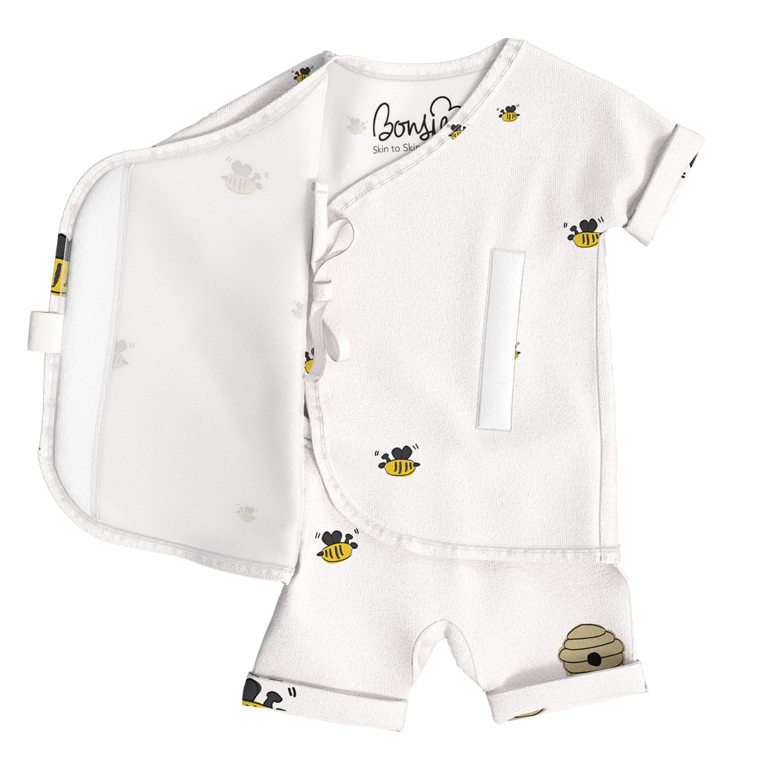 Baby Bundle - Bees & Honey Romper + Footie Twin Pack