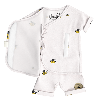 Baby Bundle - Bees & Honey Romper + Footie Twin Pack