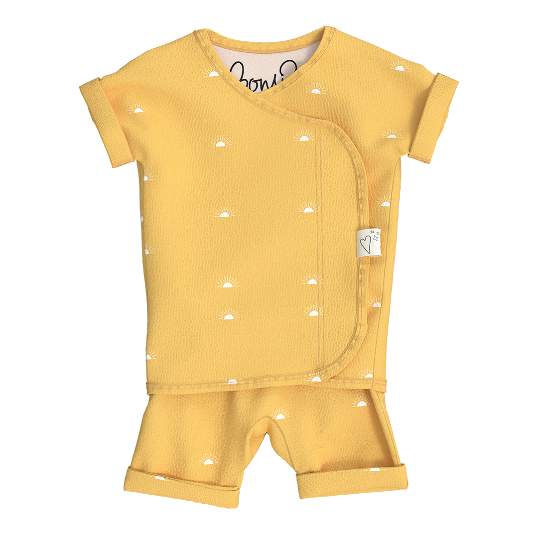 Baby Bundle Romper - Sunrise + Bees & Honey Twin Pack