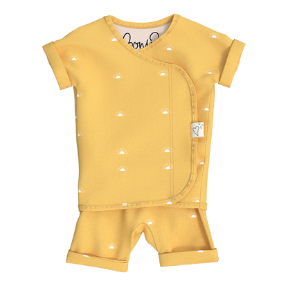 Baby Bundle Romper - Sunrise + Bees & Honey Twin Pack