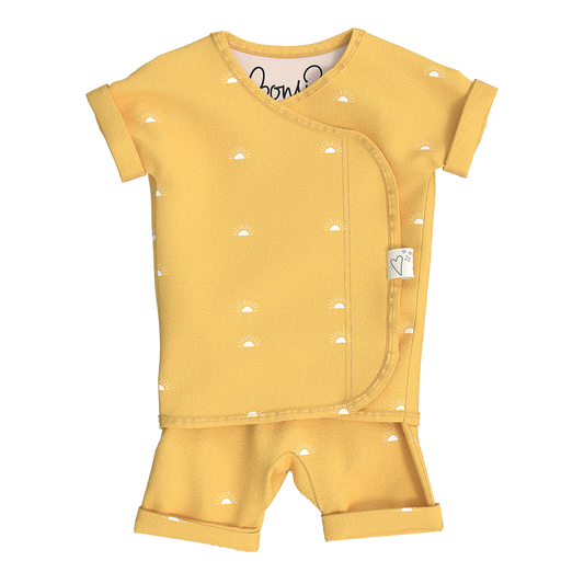 Baby Bundle Romper - Sunrise + Bees & Honey Twin Pack