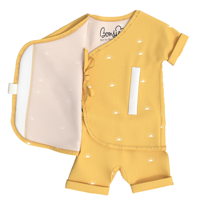 Baby Bundle Romper - Sunrise + Bees & Honey Twin Pack