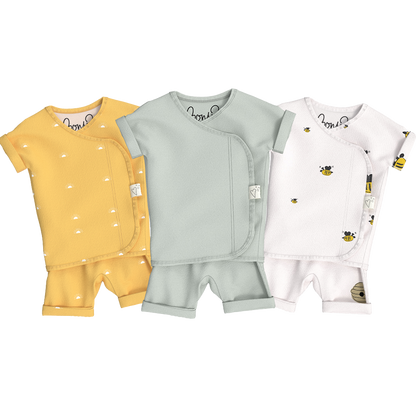 Baby Bundle Romper - Sunrise, Avocado + Bees & Honey Triple Pack