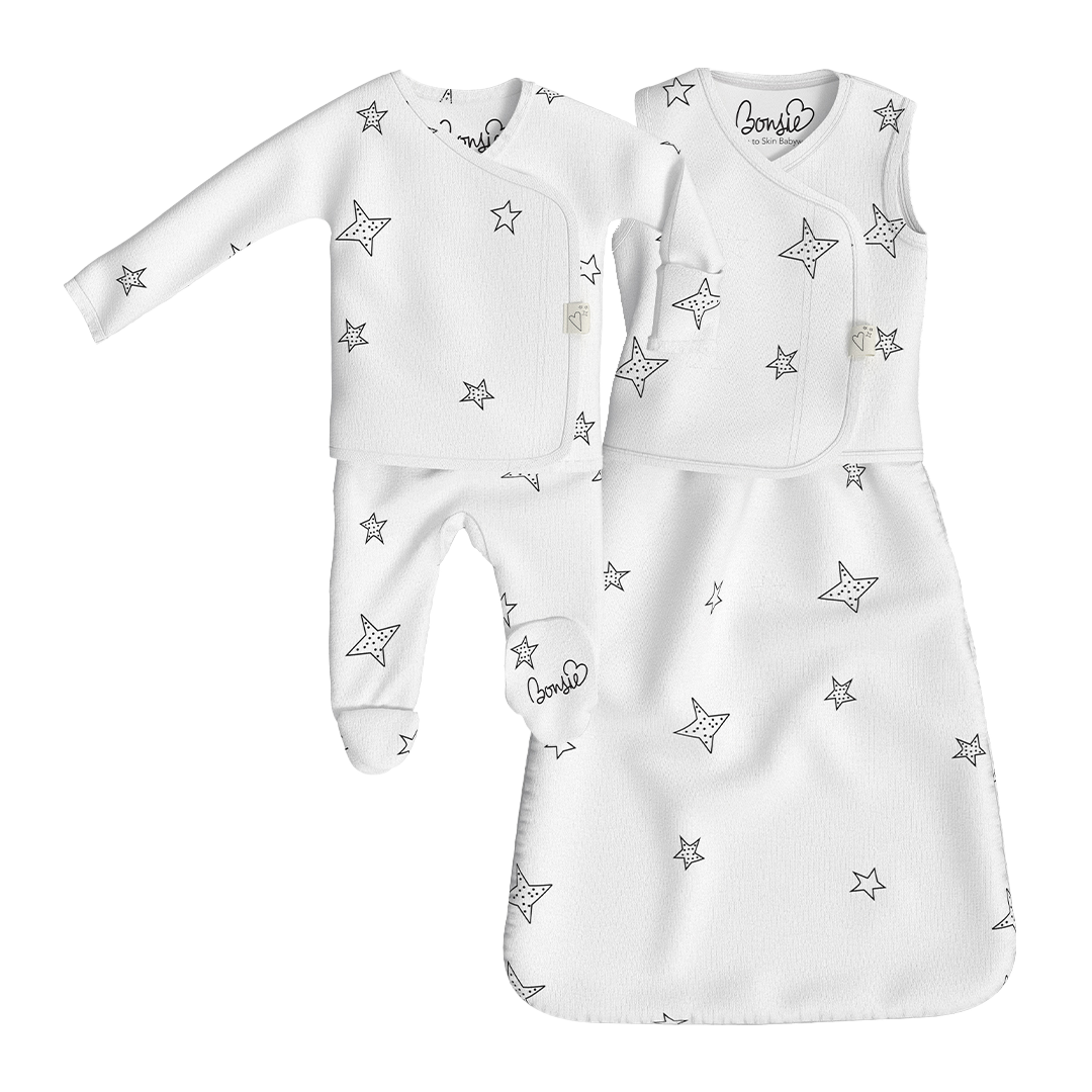 Cuddle Bundle - Stars Cuddle Sack + Stars Footie