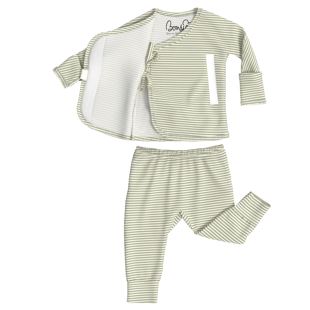 Baby Bundle - Mint Twist Footie + Two Piece