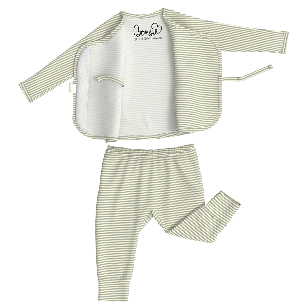 Baby Bundle - Mint Twist Footie + Two Piece