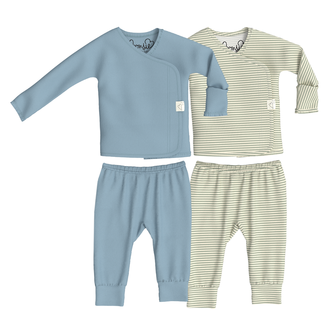 Baby Bundle - Ripple + Mint Twist Two Piece Set