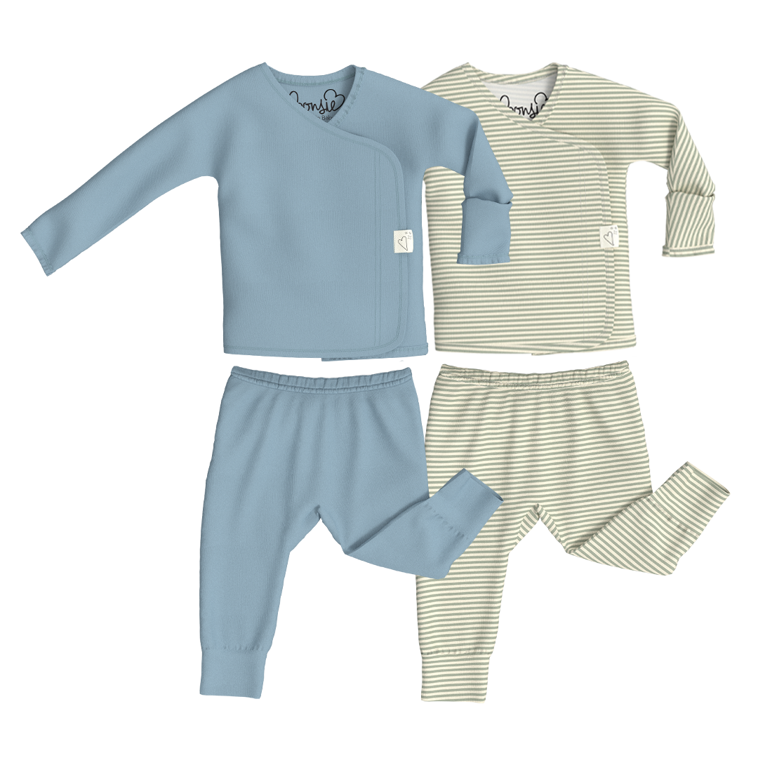 Baby Bundle - Ripple + Mint Twist Two Piece Set