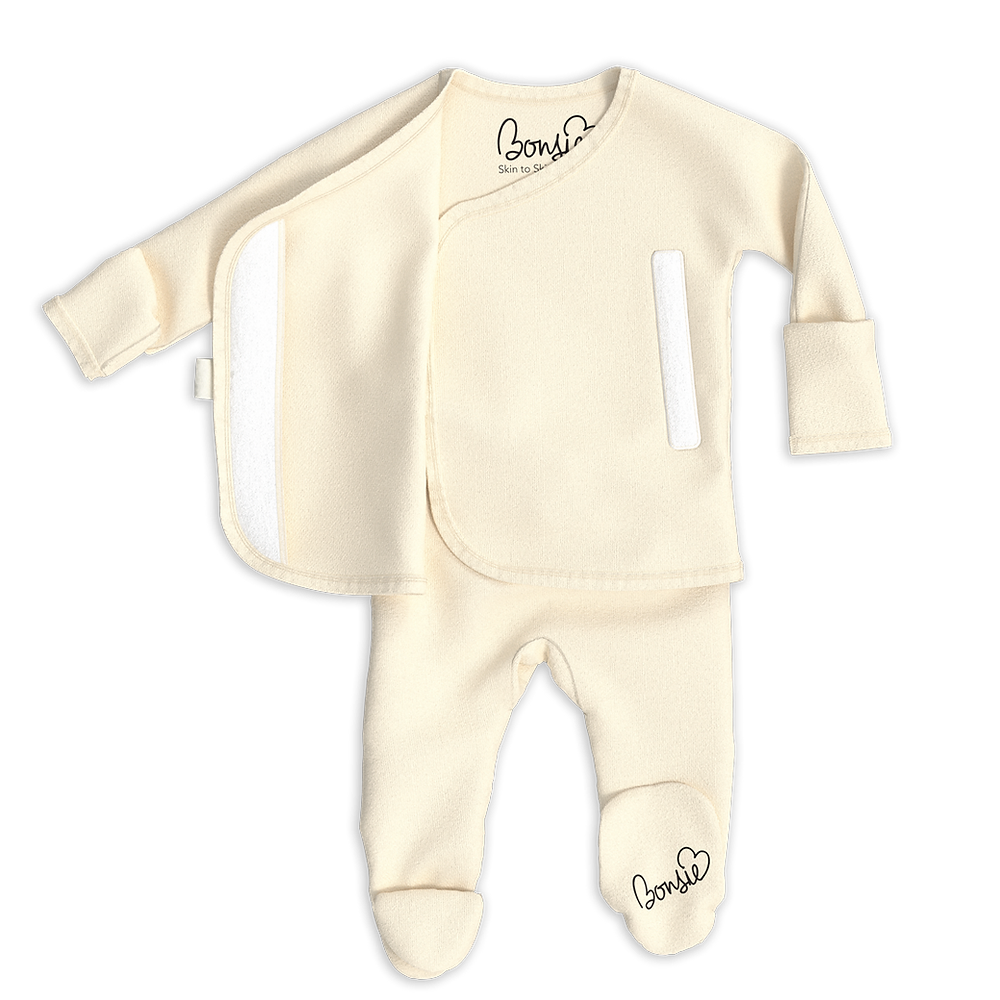 Baby Bundle Footie - Crisscross + Oat Twin Pack