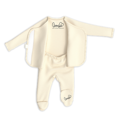 Baby Bundle Footie - Crisscross + Oat Twin Pack